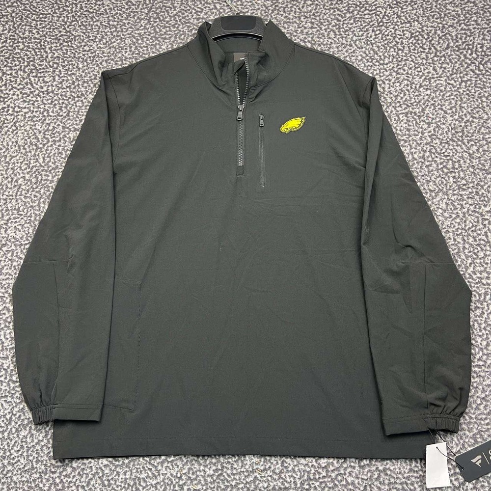 Philadelphia Eagles Track Jacket Men Large Fanatics Signature 1/4 Zip New L